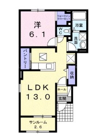 クレセントハイムＡの物件間取画像